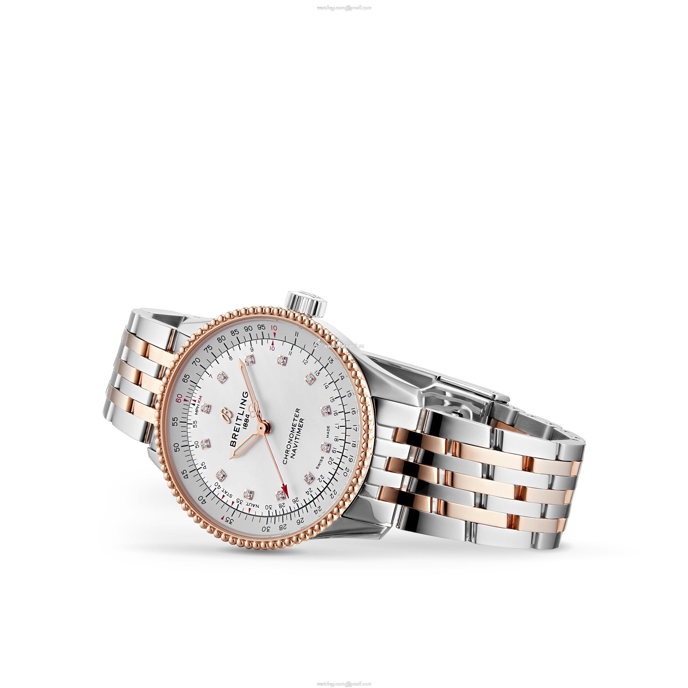 Breitling Navitimer U17395211A1U1 Stainless Steel & Rose Gold Automatic Mother of Pearl