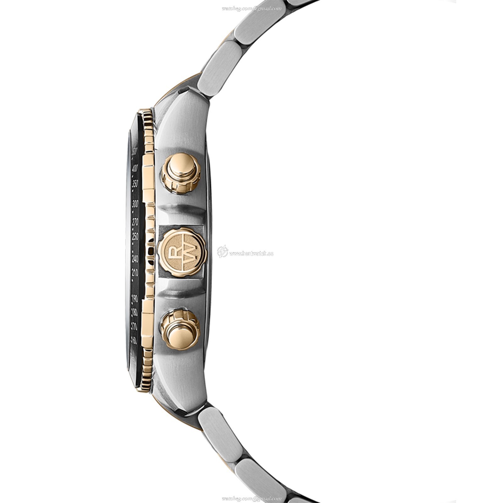 Raymond Weil Tango 8570-RS1-20001 Stainless Steel & PVD Rose Gold Quartz Black