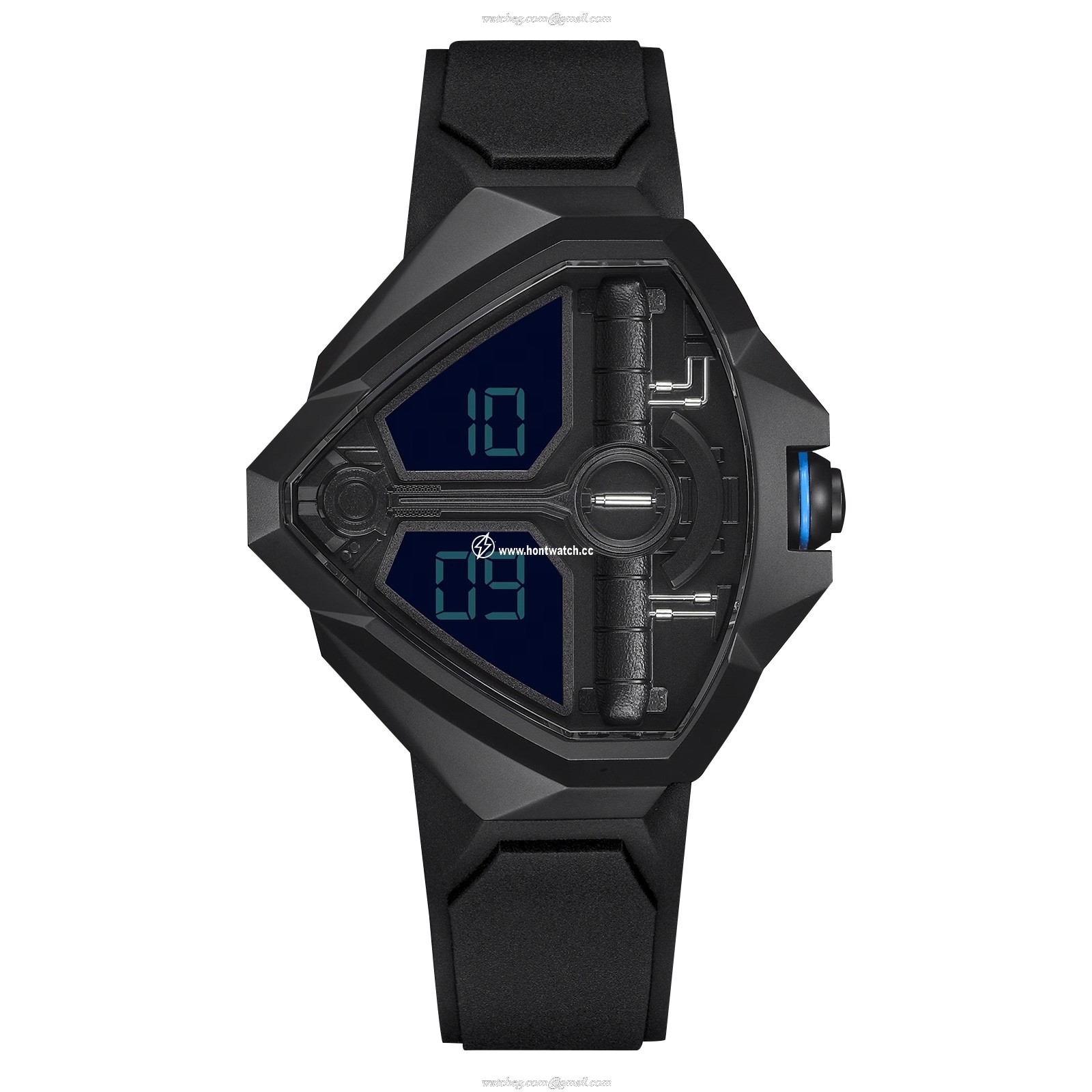 Hamilton Ventura H24624330 Stainless Steel & PVD Black Quartz Black