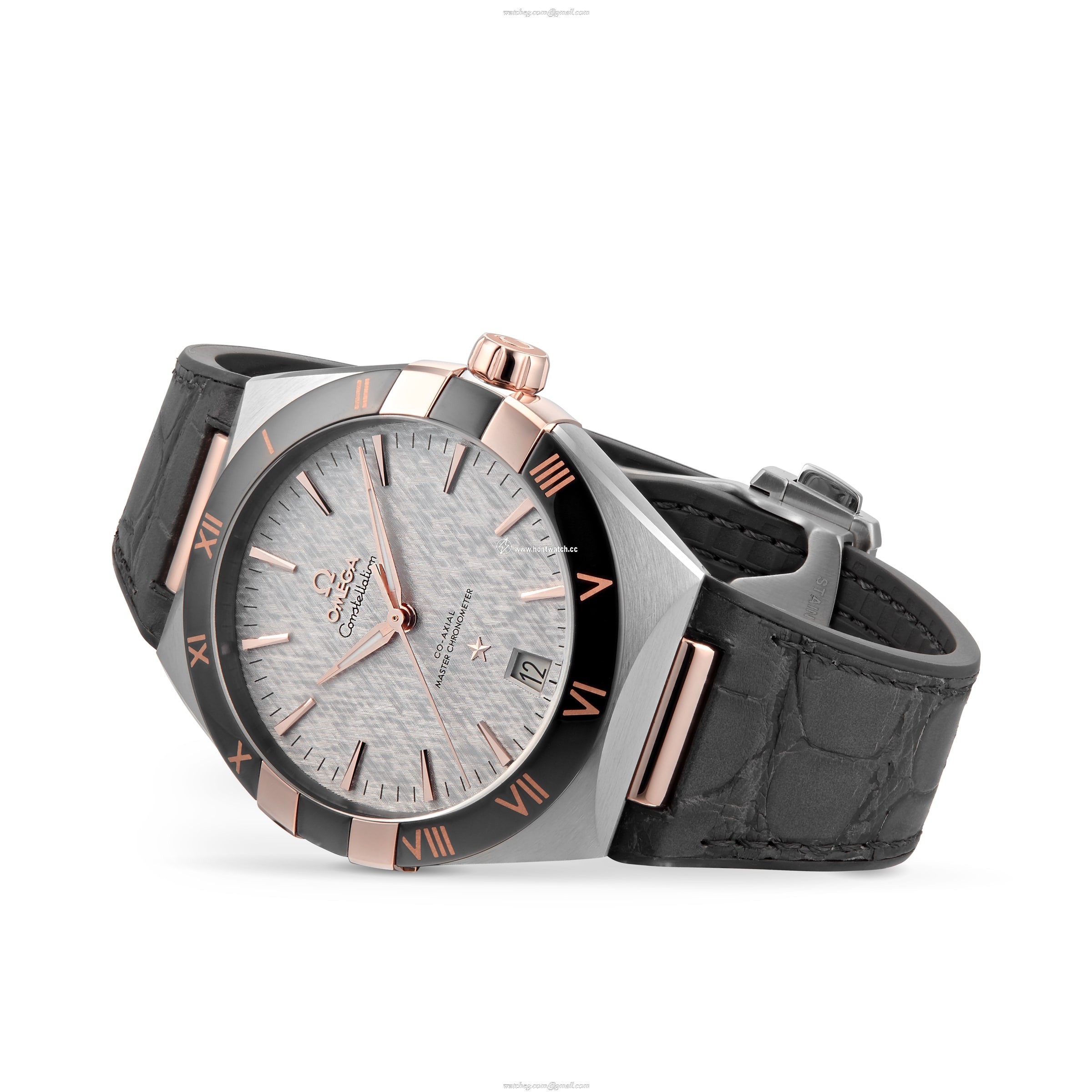 Omega Constellation O13123412106001 Stainless Steel & 18ct Rose Gold Automatic Grey