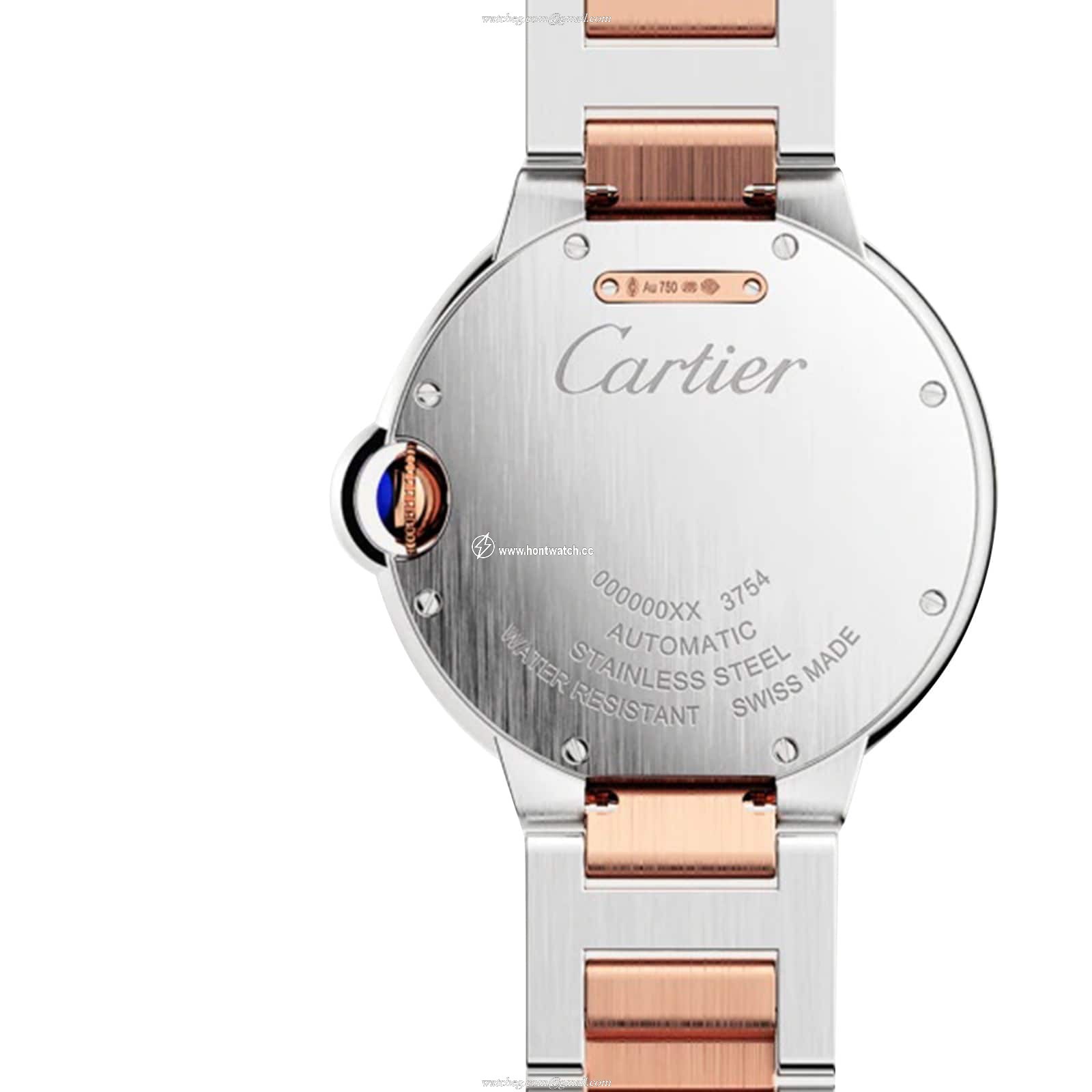 Cartier Ballon Bleu de Cartier W2BB0033 Steel & Rose Gold Automatic Silver