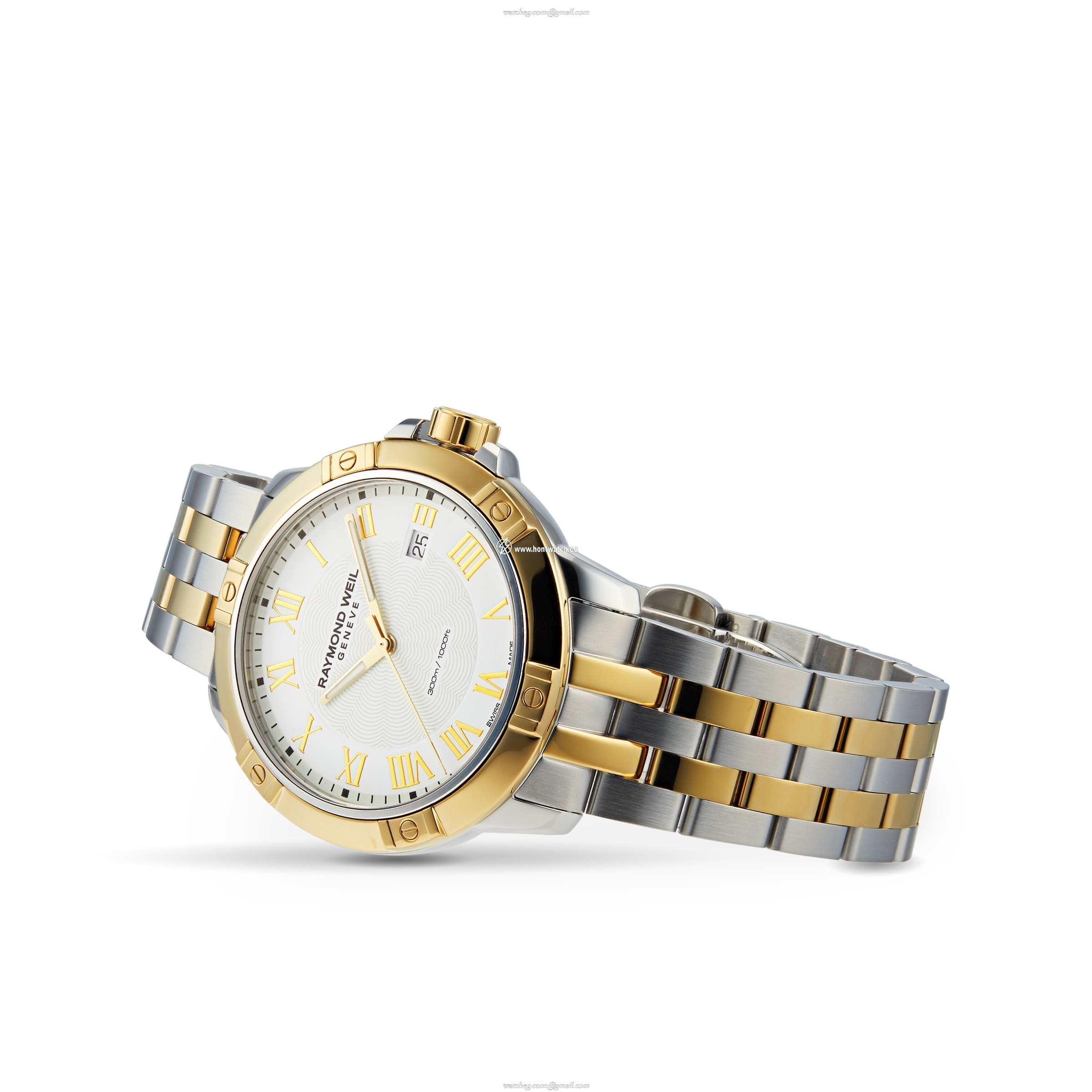 Raymond Weil Tango 8160-STP-00308 Stainless Steel & PVD Yellow Gold Quartz White