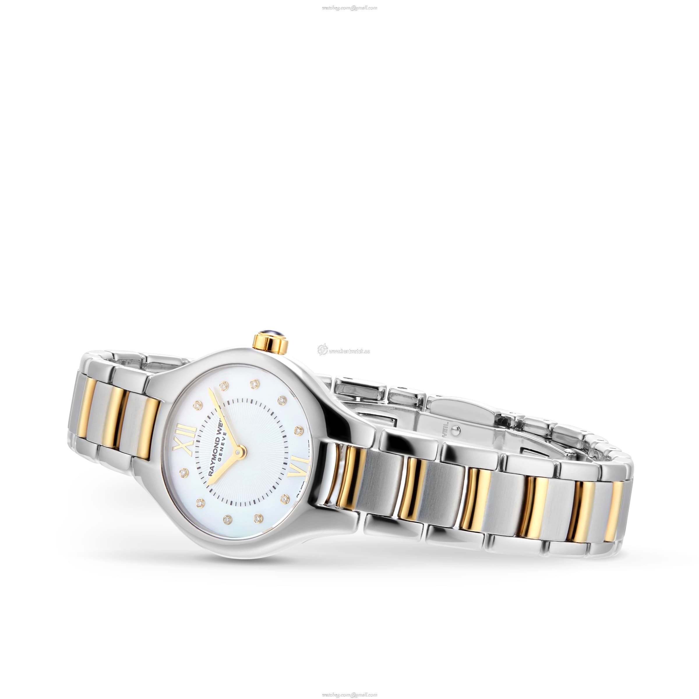 Raymond Weil Noemia 5124-STP-00985 Stainless Steel & PVD Yellow Gold Quartz Mother of Pearl