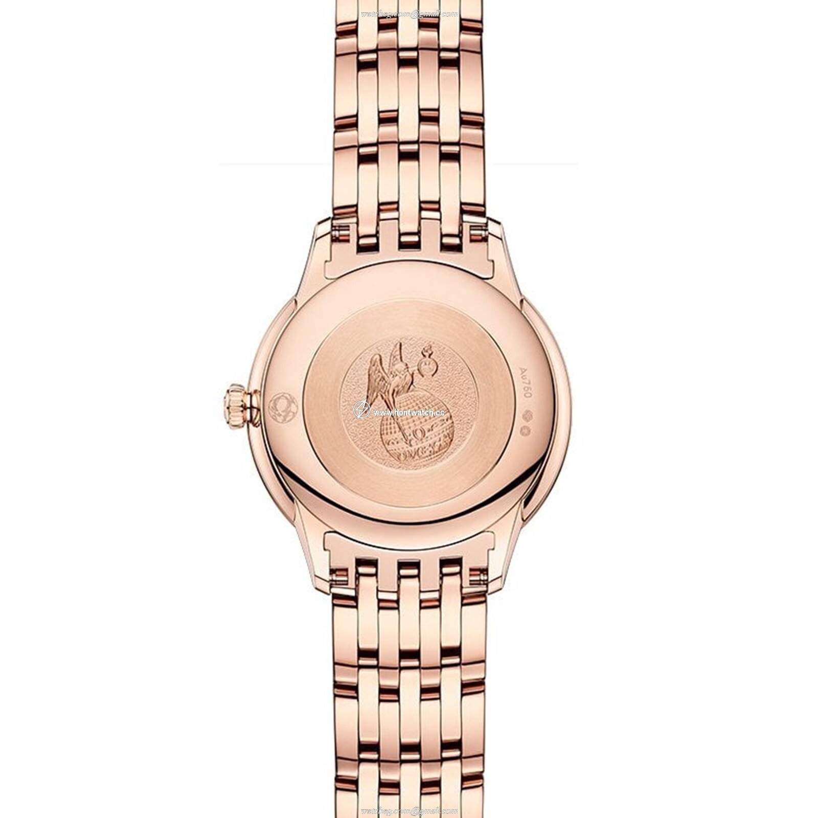 Omega De Ville Prestige O43455286055001 18ct Rose Gold Quartz Mother of Pearl