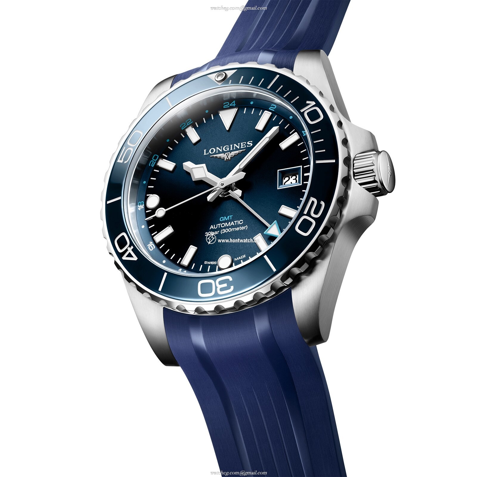 Longines HydroConquest L37904969 Stainless Steel and Ceramic Automatic Blue