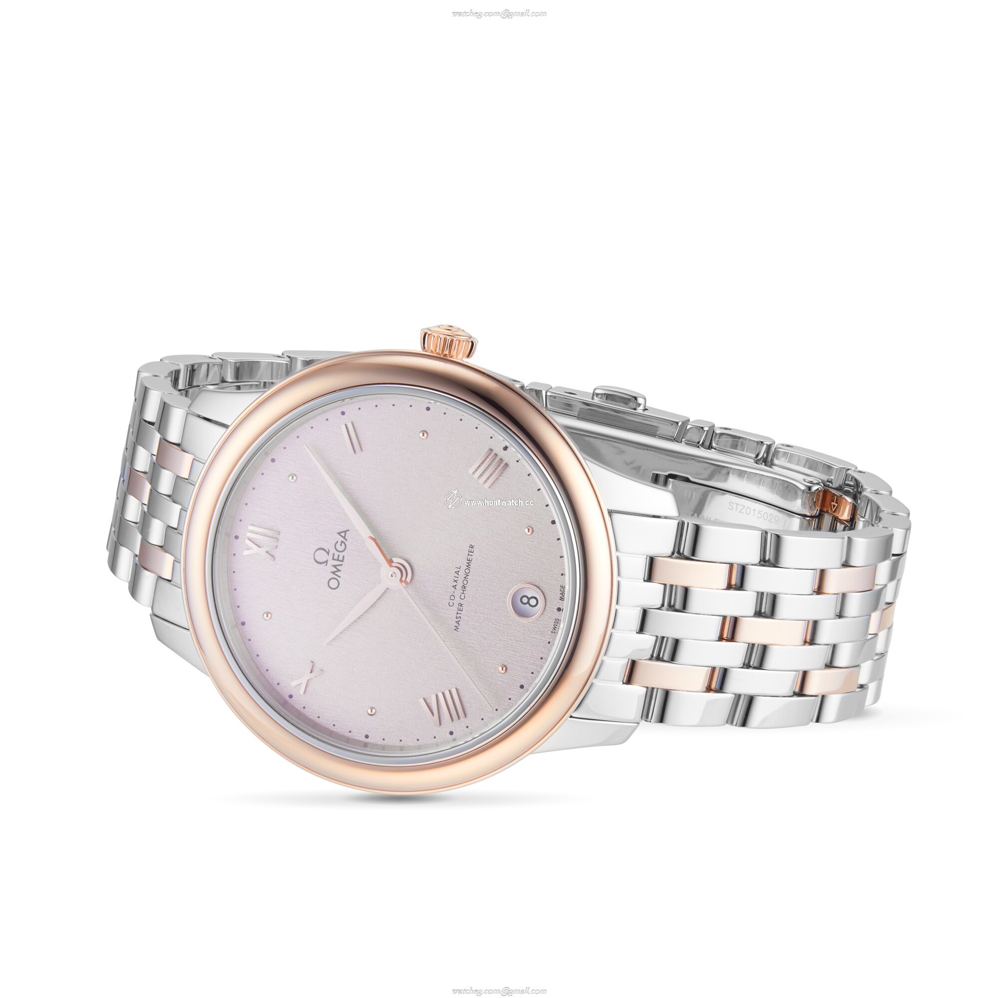 Omega De Ville Prestige O43420342002003 Stainless Steel & 18ct Rose Gold Automatic Pink