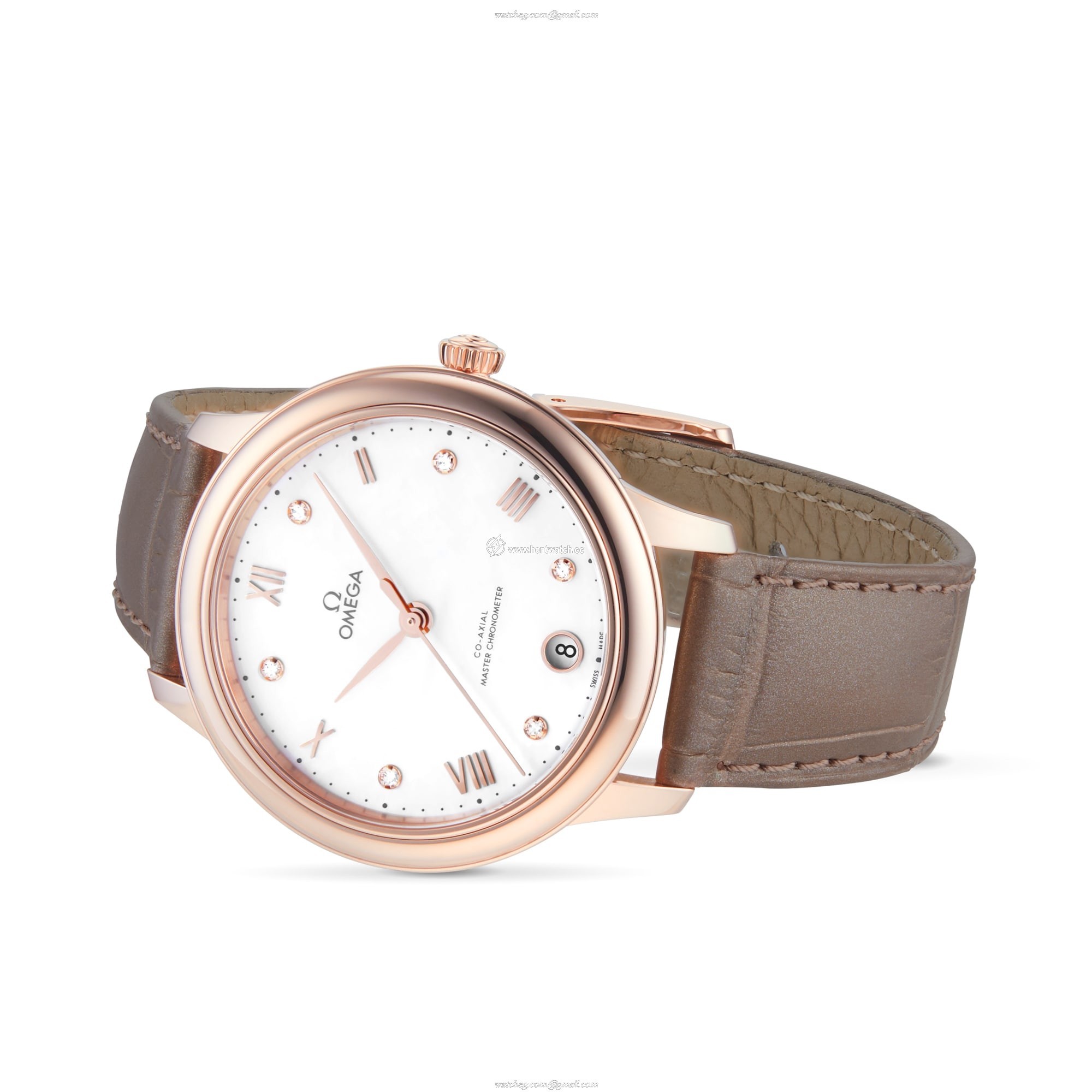 Omega De Ville Prestige O43453342055001 18ct Rose Gold Automatic Mother of Pearl