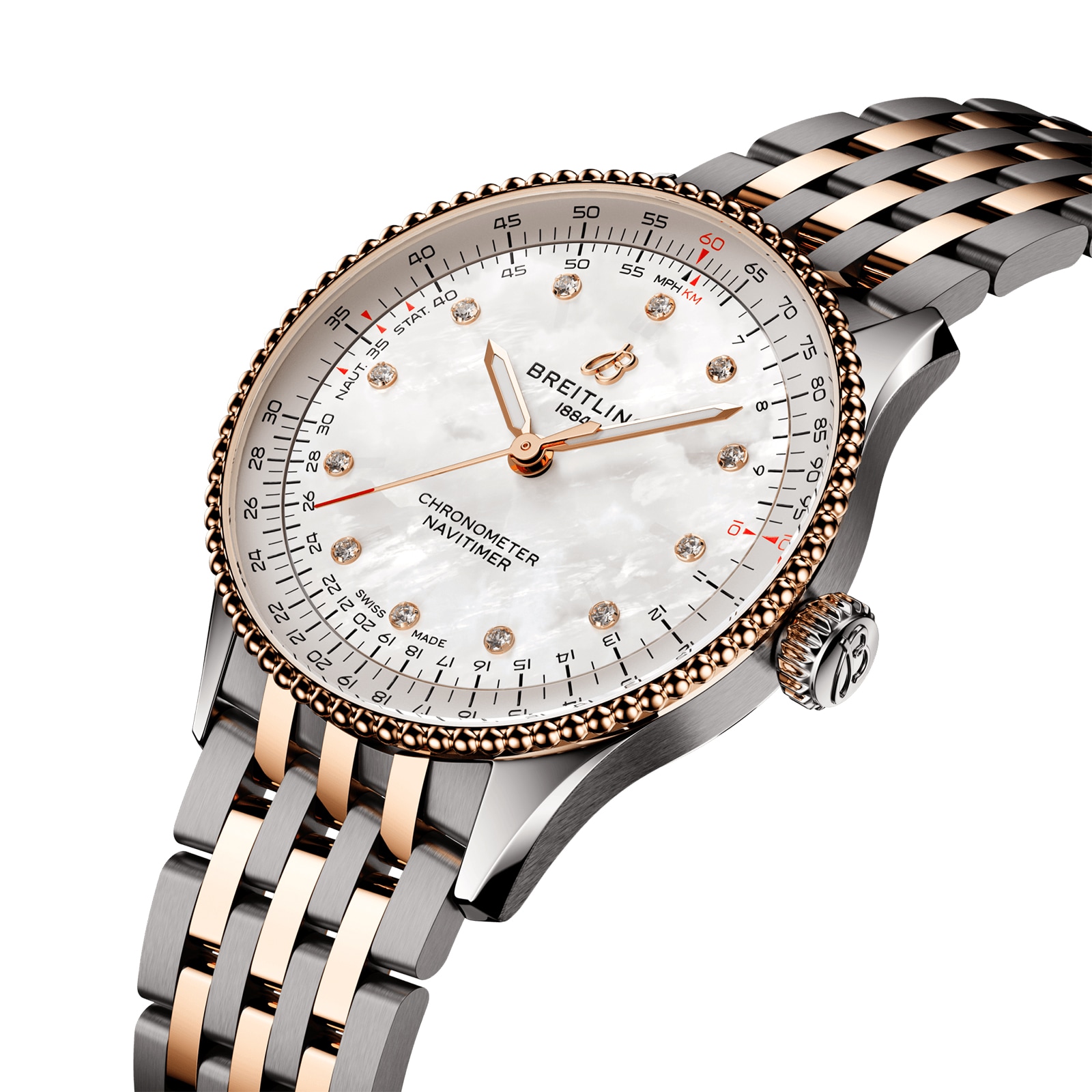 Breitling Navitimer U17327211A1U1 Stainless Steel & 18ct Rose Gold Automatic White