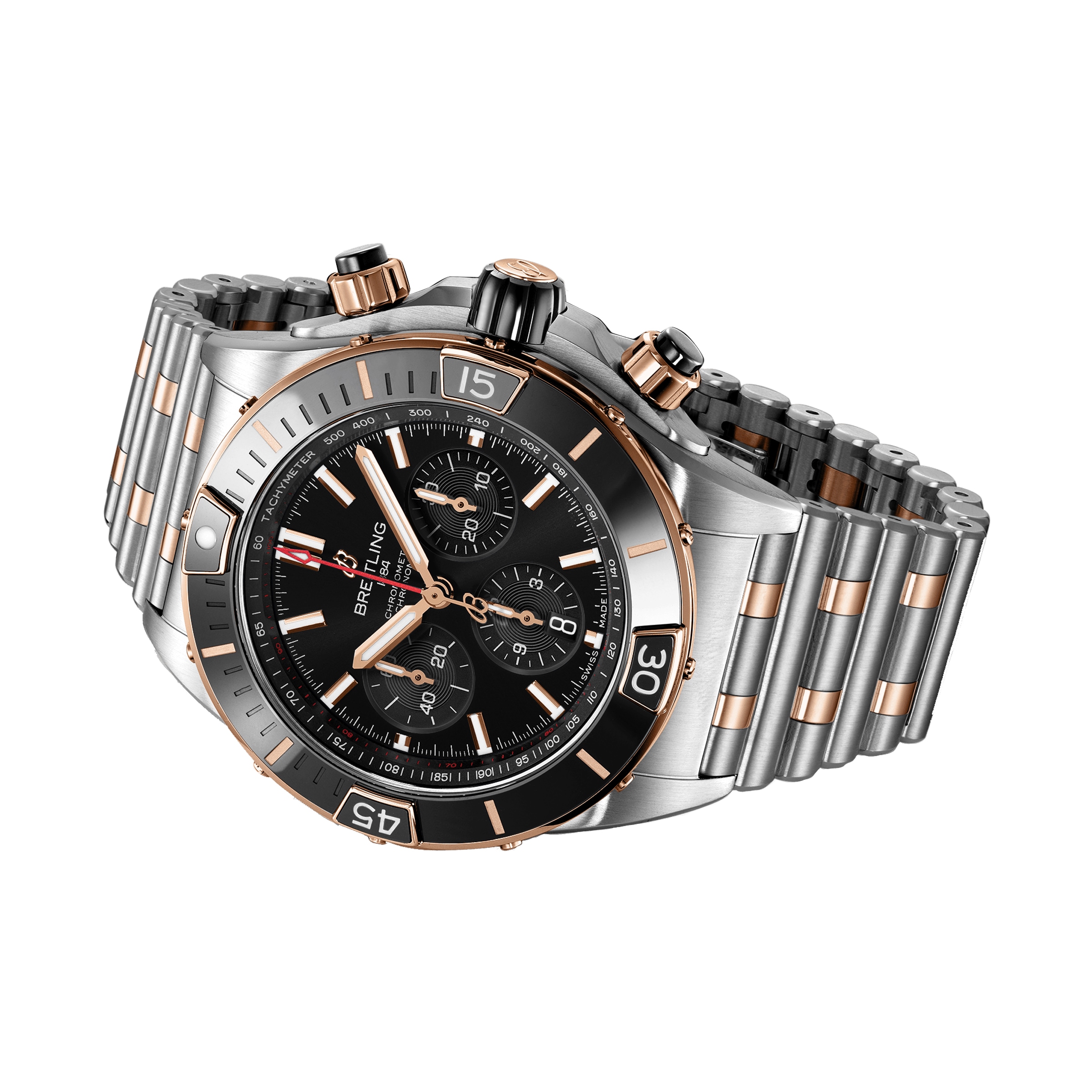 Breitling Chronomat UB0136251B1U1 Stainless Steel & 18ct Rose Gold Automatic Black