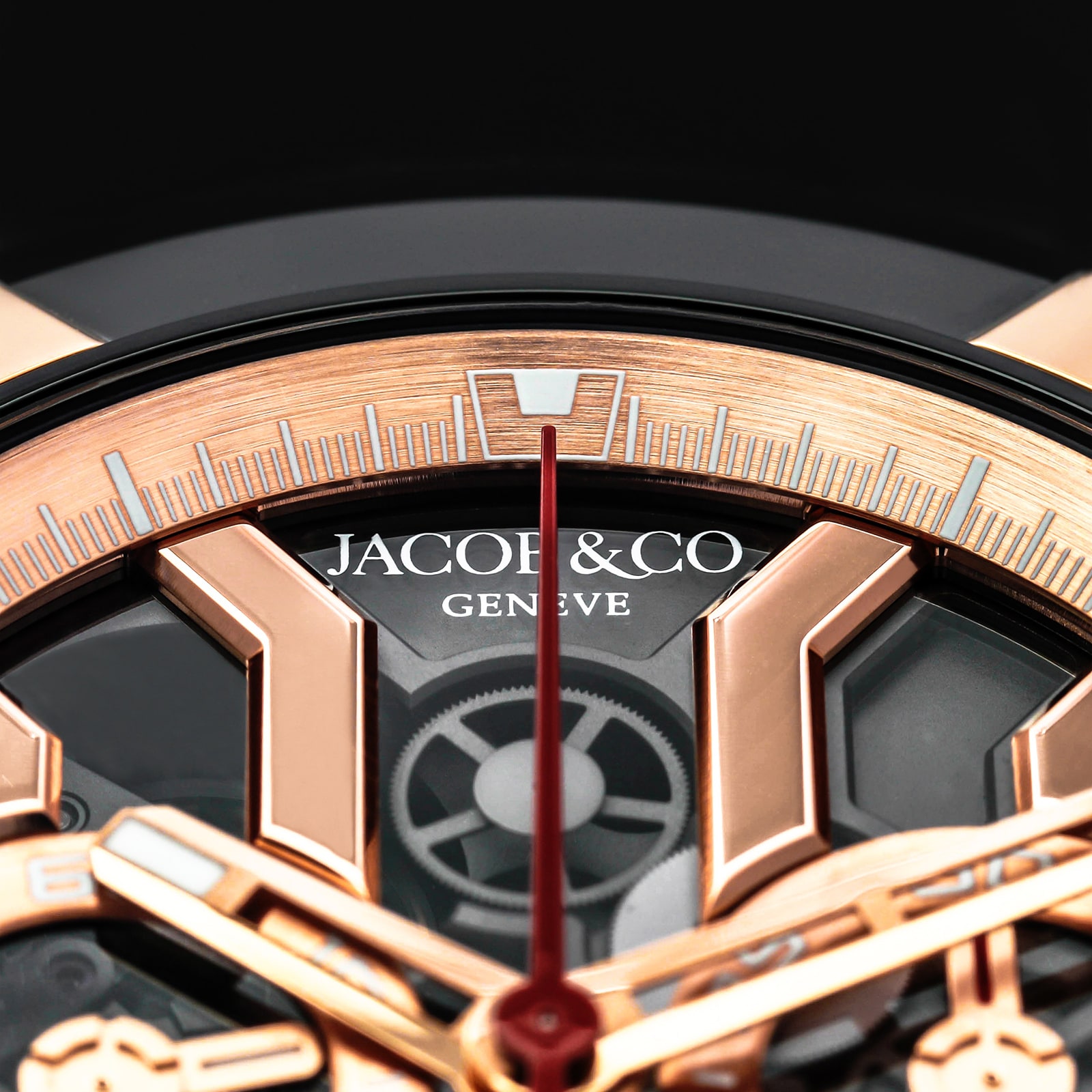 Jacob & Co Jacob & Co Gents Collection EC311.42.PD.BF.AHA4D Titanium & 18ct Rose Gold Automatic Black