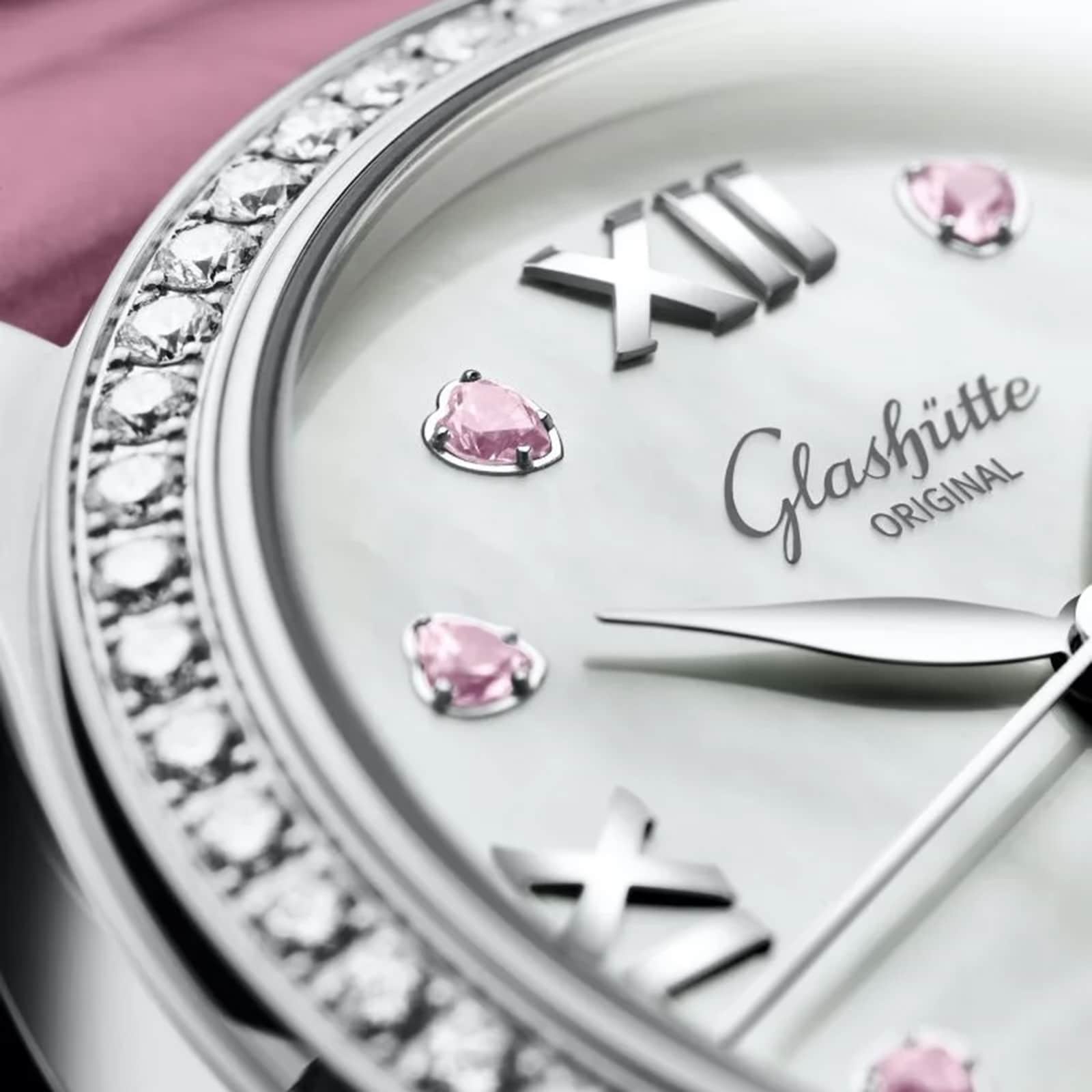 Glashuette Original Ladies 1-39-22-21-22-44 Stainless Steel Automatic Mother Of Pearl