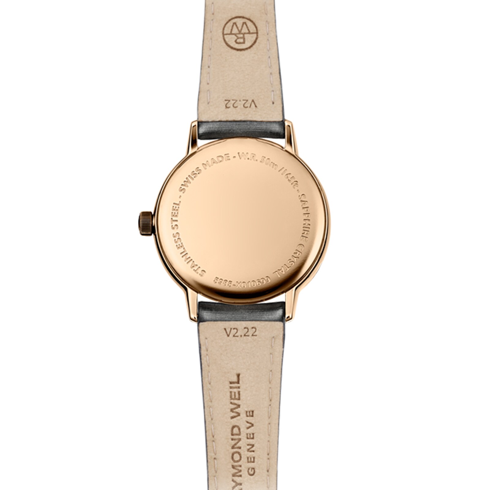 Raymond Weil Toccata 5985-C5S-00859 Stainless Steel & Rose Gold PVD Quartz Pink