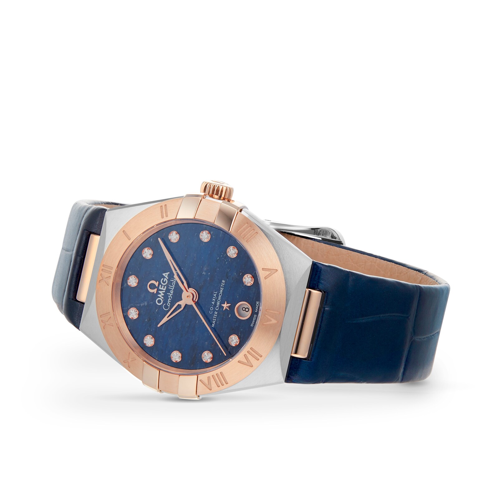 Omega Constellation O13123292099003 Stainless Steel & 18ct Rose Gold Automatic Blue