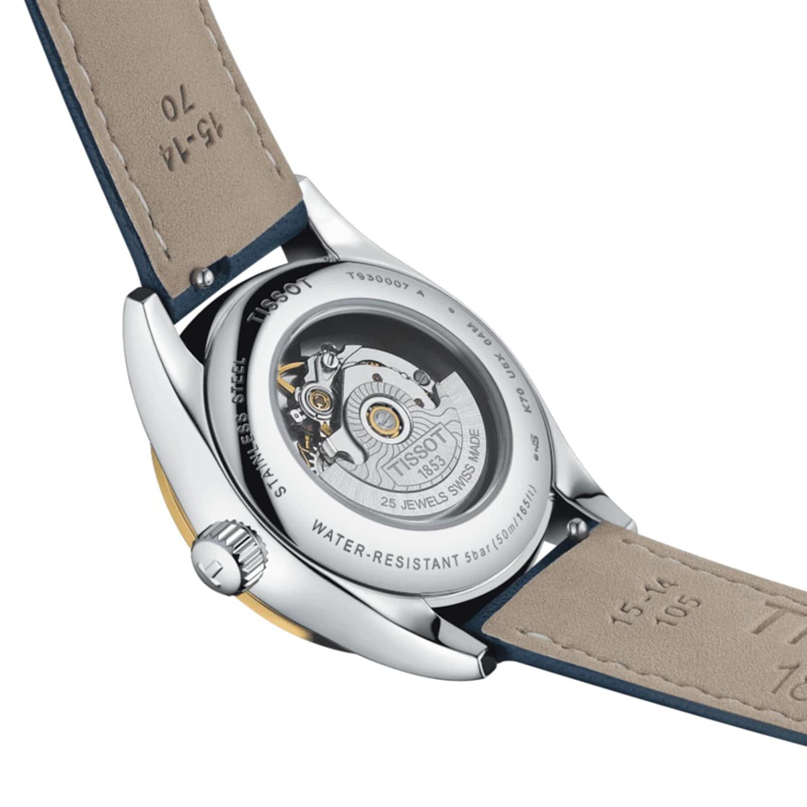 Tissot T-Gold T9300074604600 Stainless Steel & 18ct Yellow Gold Automatic Blue