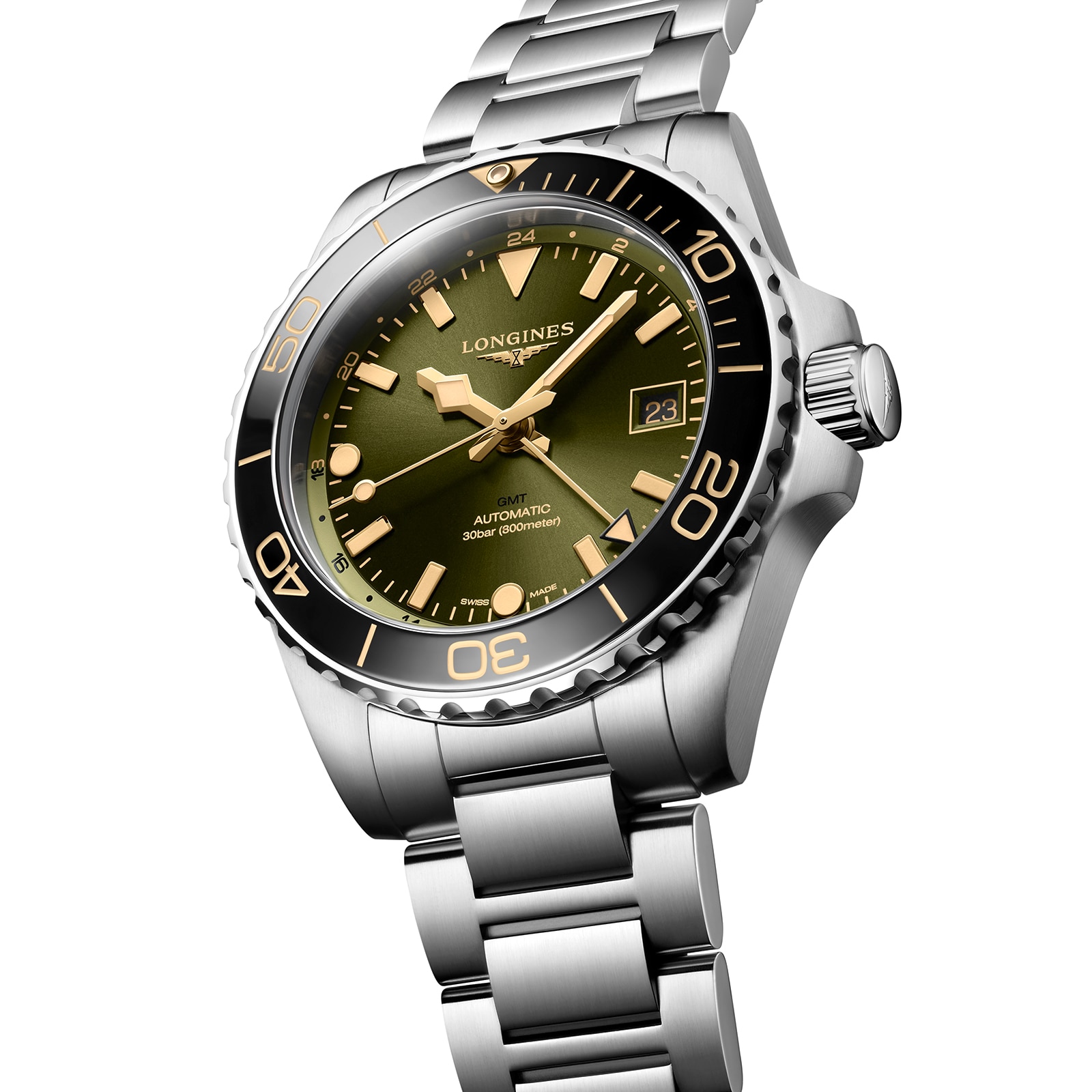 Longines HydroConquest L37904066 Stainless Steel and Ceramic Automatic Green