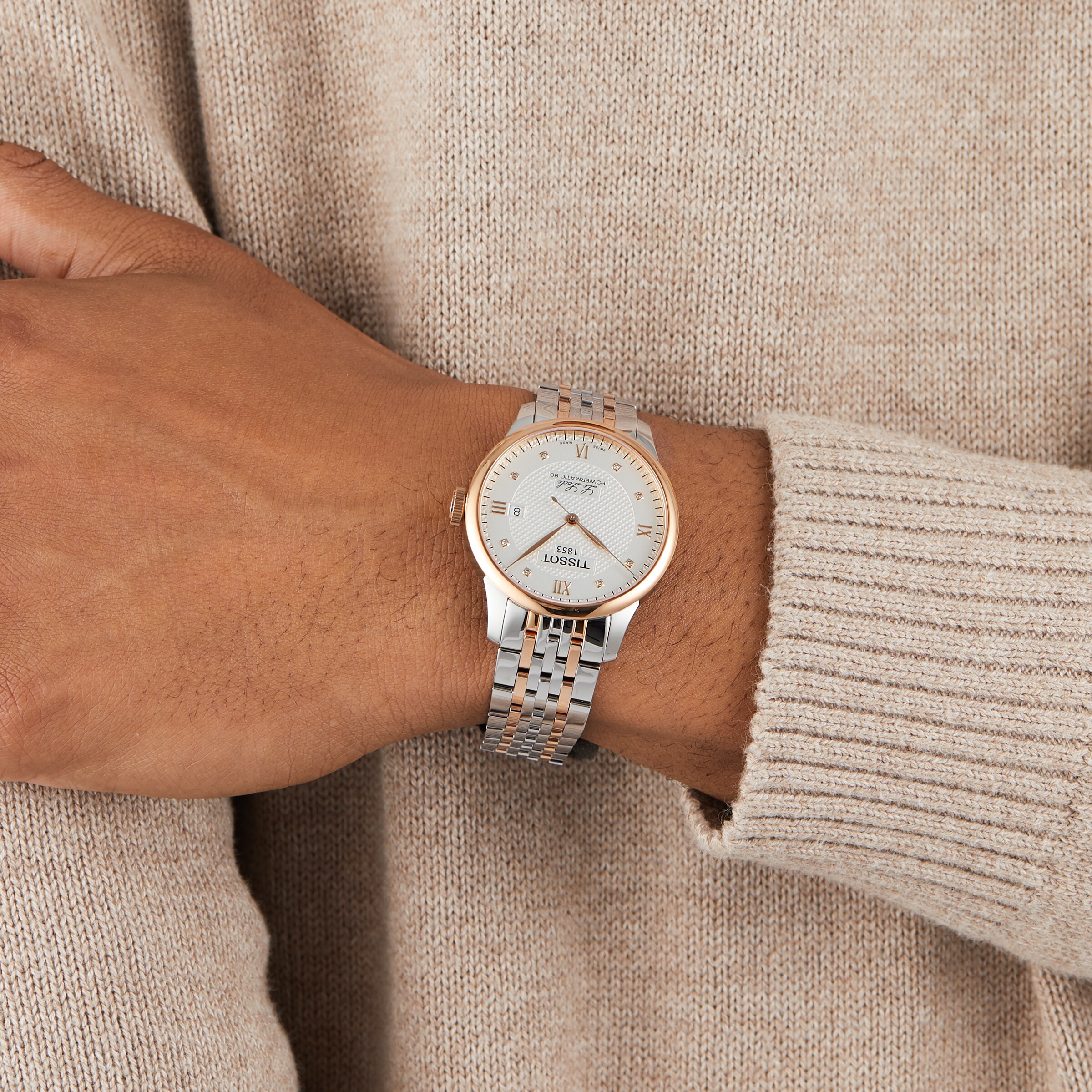 Tissot T-Classic T0064072203601 Stainless Steel & PVD Rose Gold Automatic Silver