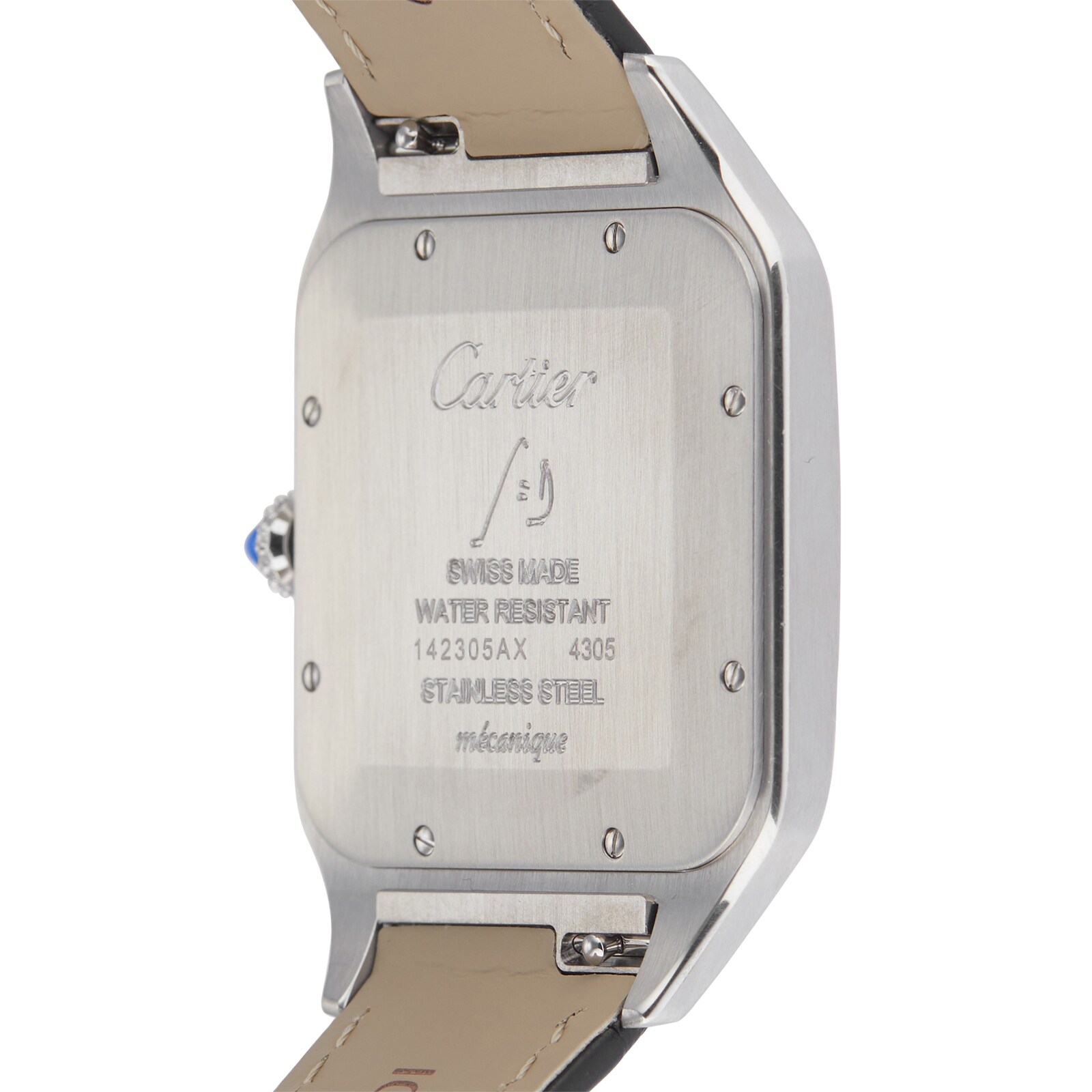 Cartier Santos W2SA0017 Stainless Steel and Rose Gold Manual Winding Silver