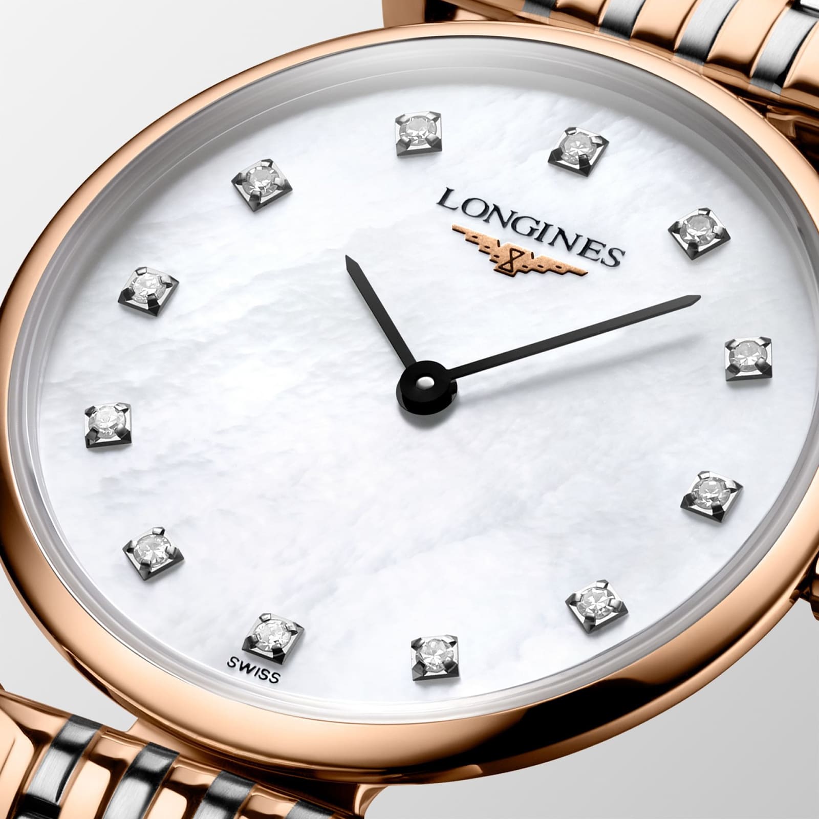 Longines La Grande Classique L42091977 PVD Plating Quartz Mother of Pearl