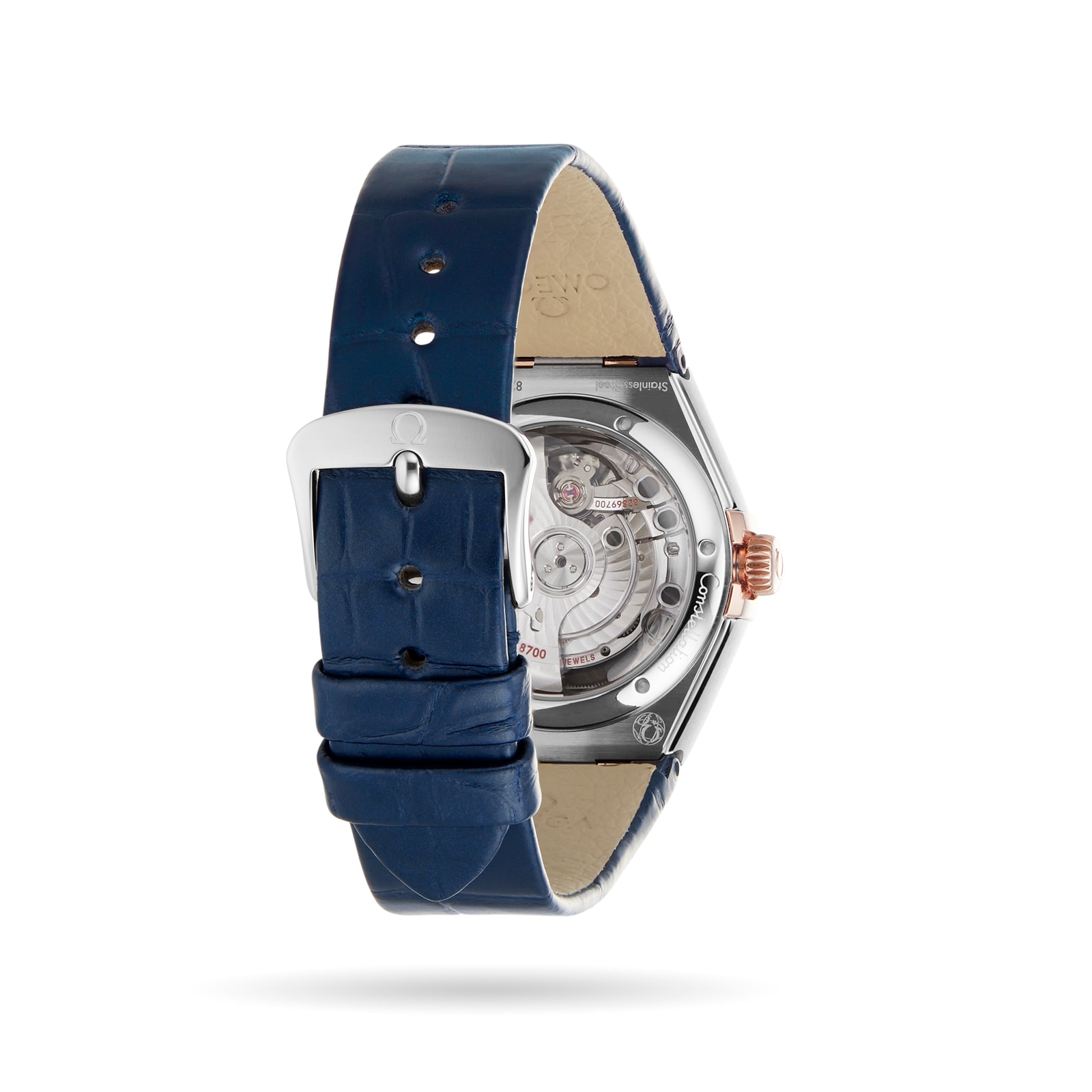 Omega Constellation O13123292099003 Stainless Steel & 18ct Rose Gold Automatic Blue