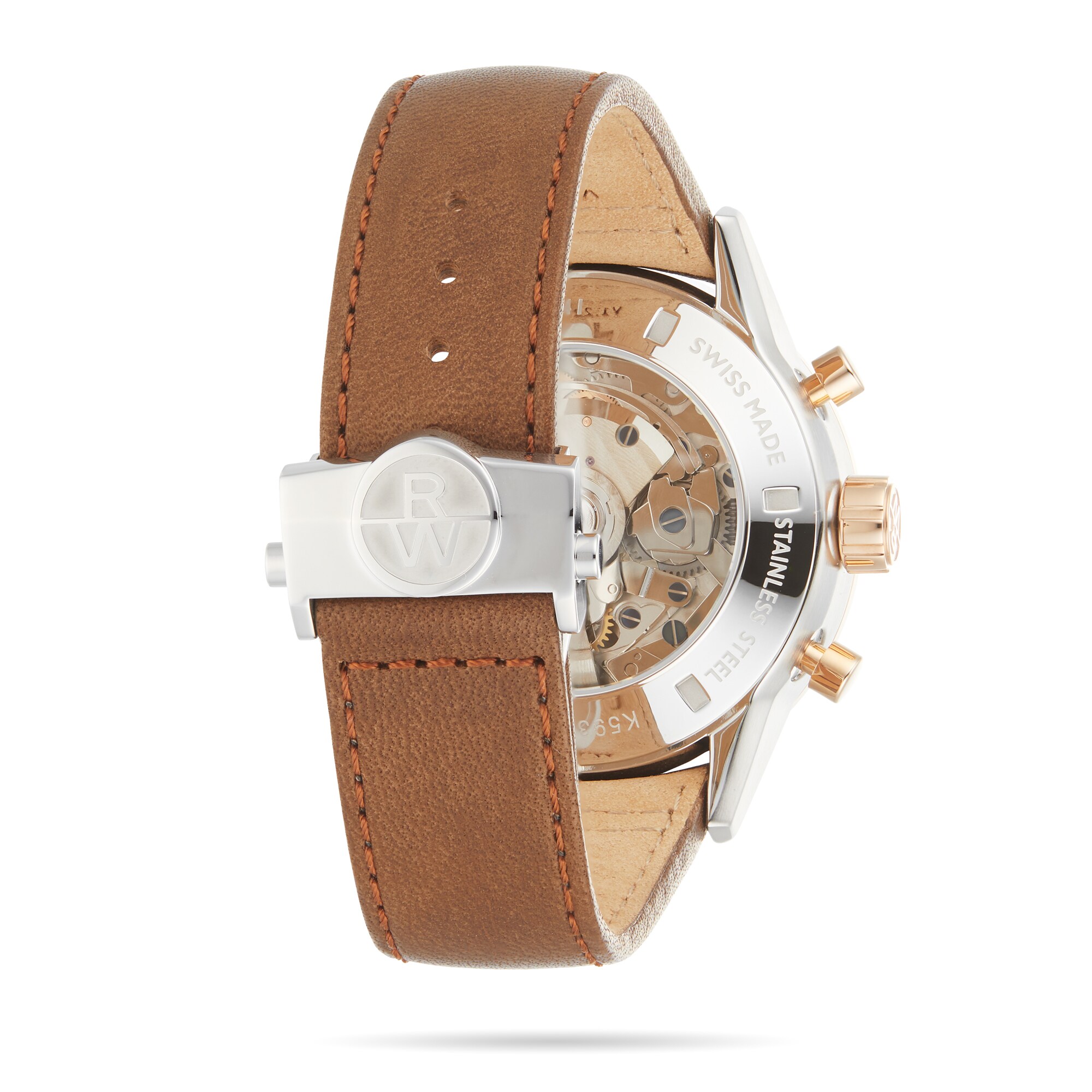 Raymond Weil Freelancer 7741-S51-65021 Stainless Steel & PVD Rose Gold Automatic Silver