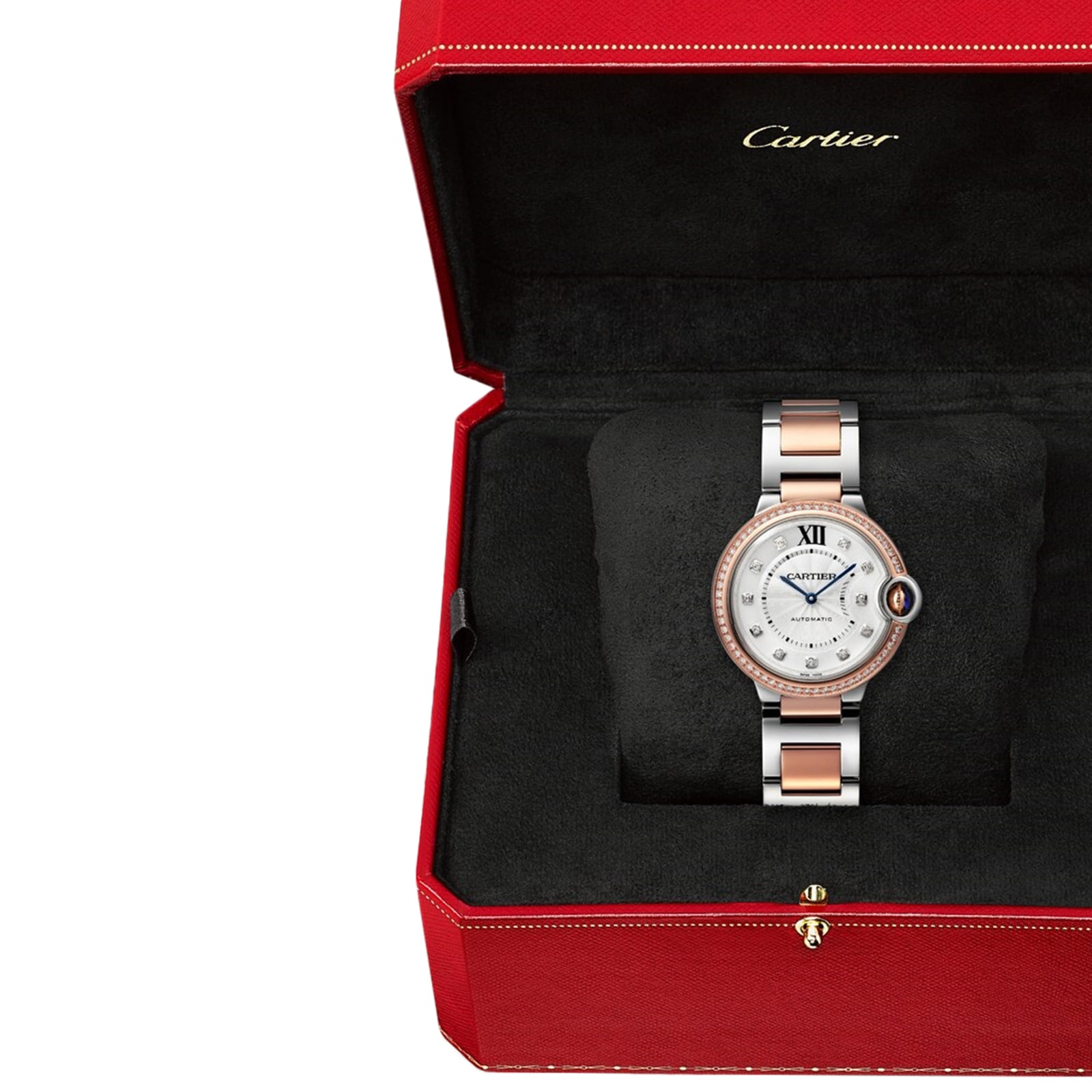 Cartier Ballon Bleu de Cartier W3BB0024 Steel & Rose Gold Automatic Silver