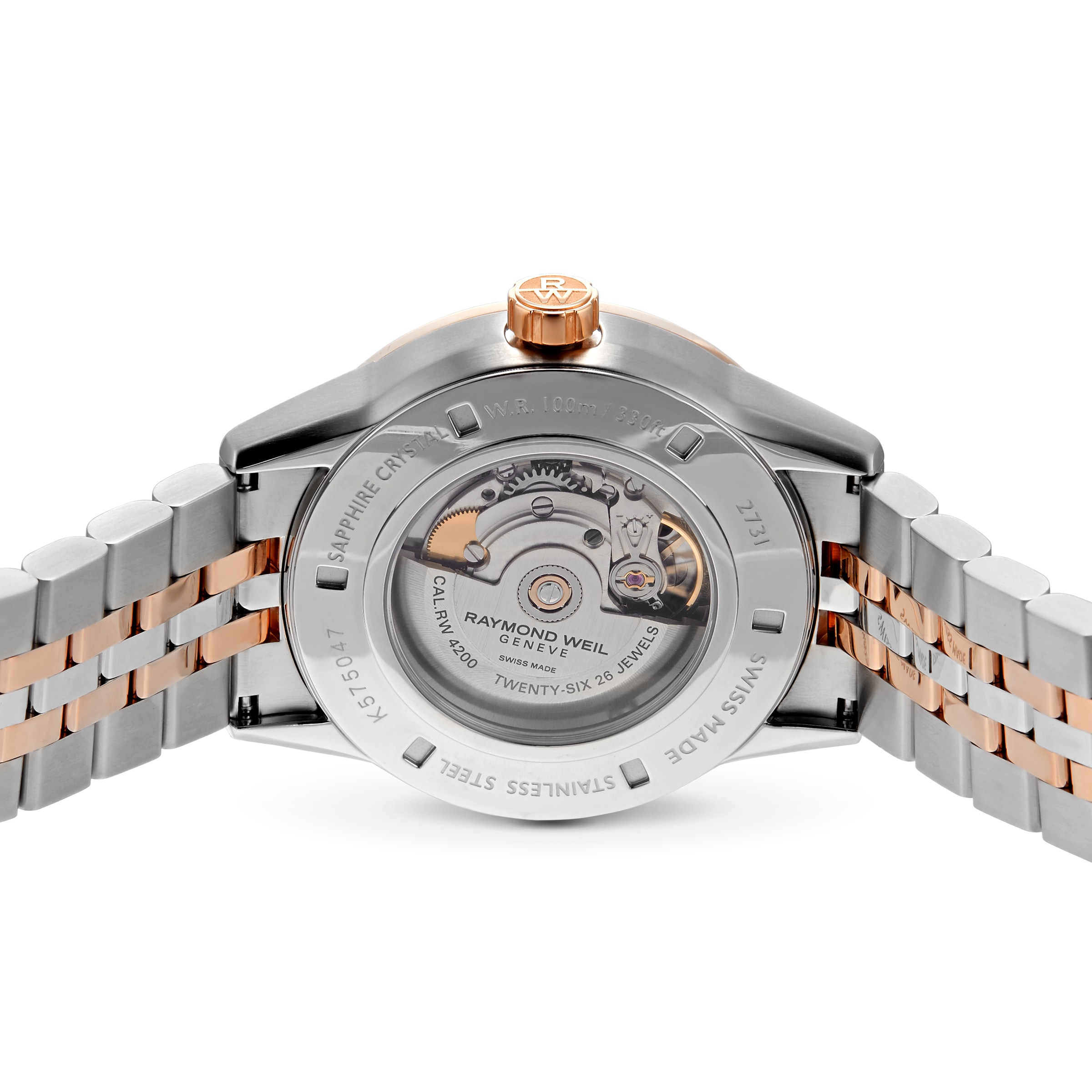 Raymond Weil Freelancer 2731-SP5-20001 Stainless Steel & PVD Rose Gold Automatic Black