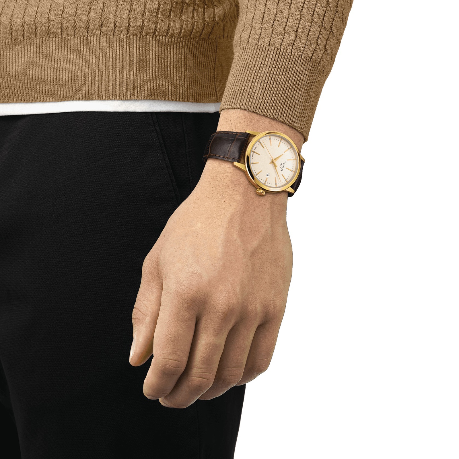 Tissot T-Classic T1294103626100 Stainless Steel & PVD Yellow Gold Quartz Ivory