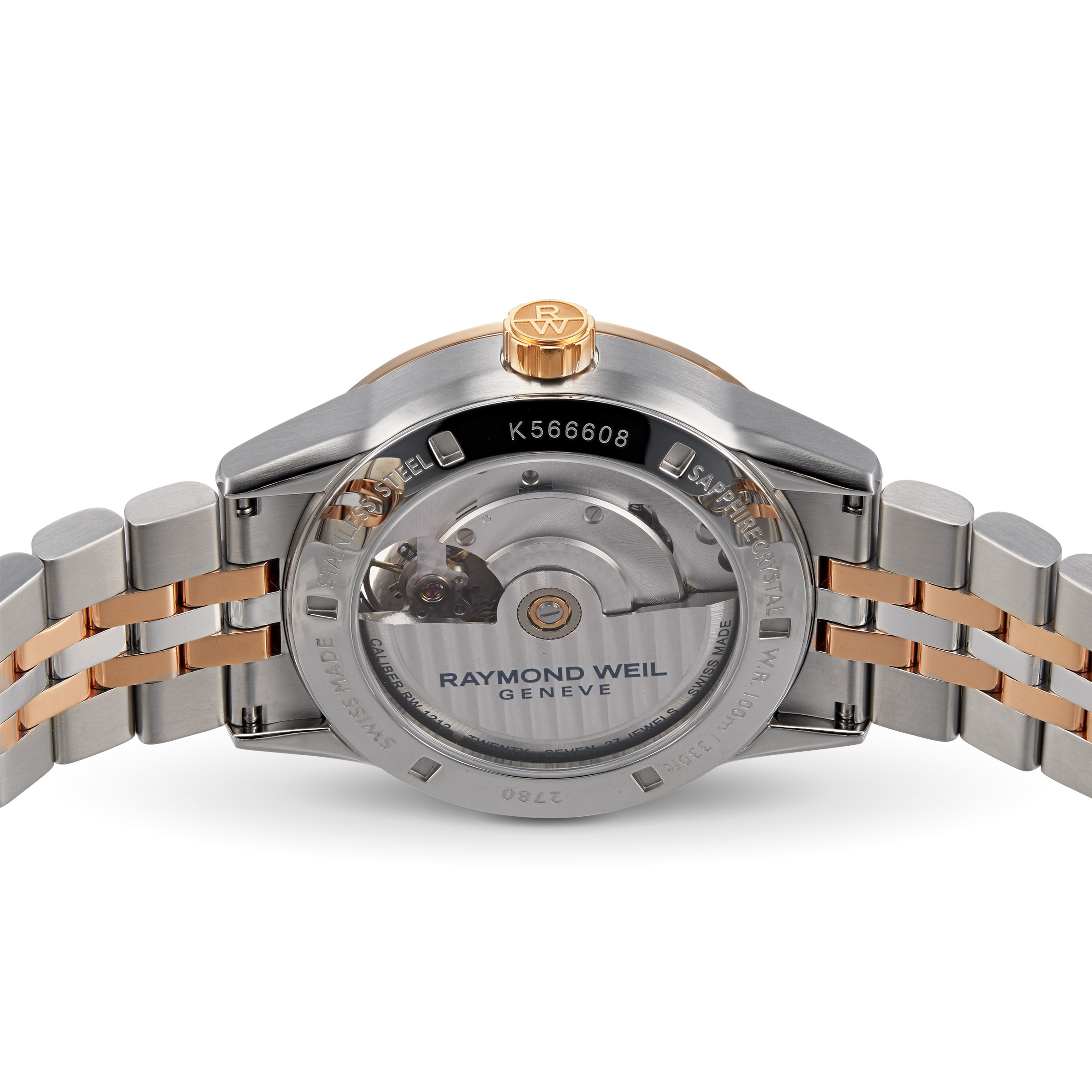 Raymond Weil Freelancer 2780-SP5-20001 Stainless Steel & PVD Rose Gold Automatic Black