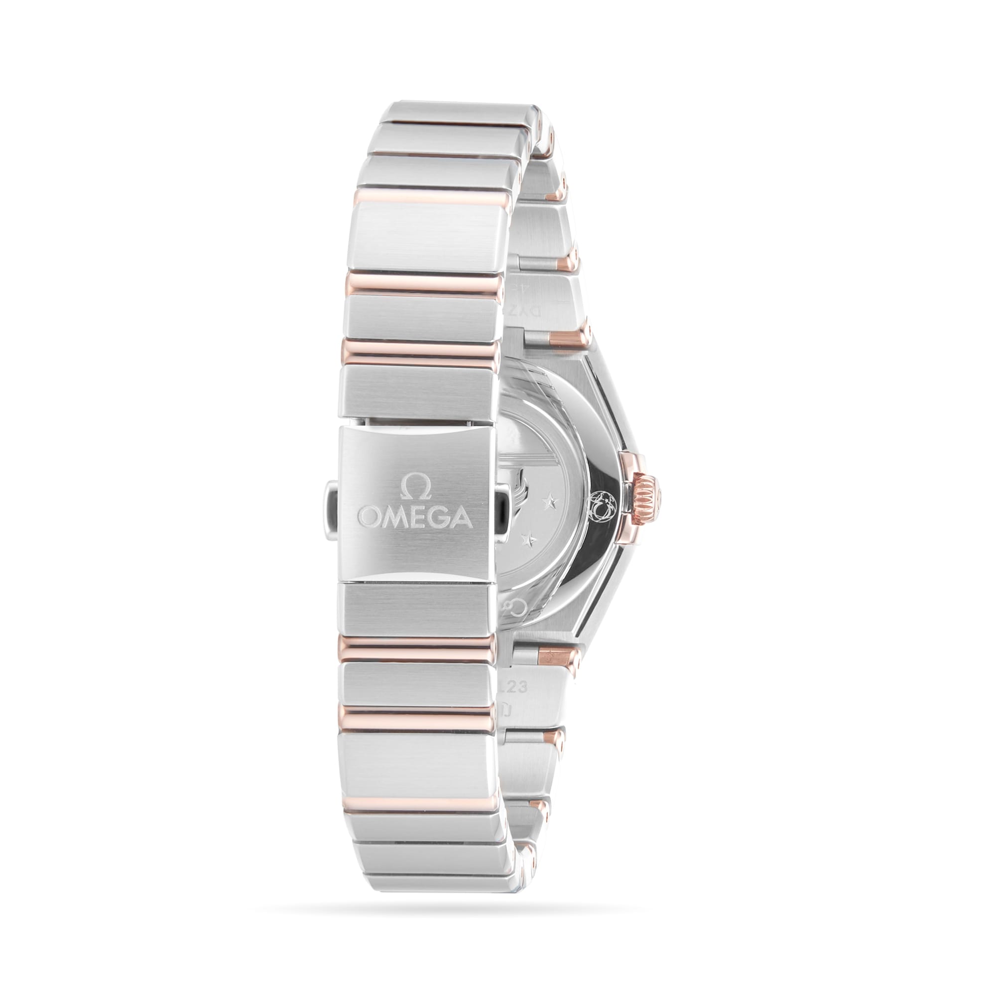 Omega Constellation O13120256005001 Stainless Steel & 18ct Rose Gold Quartz White