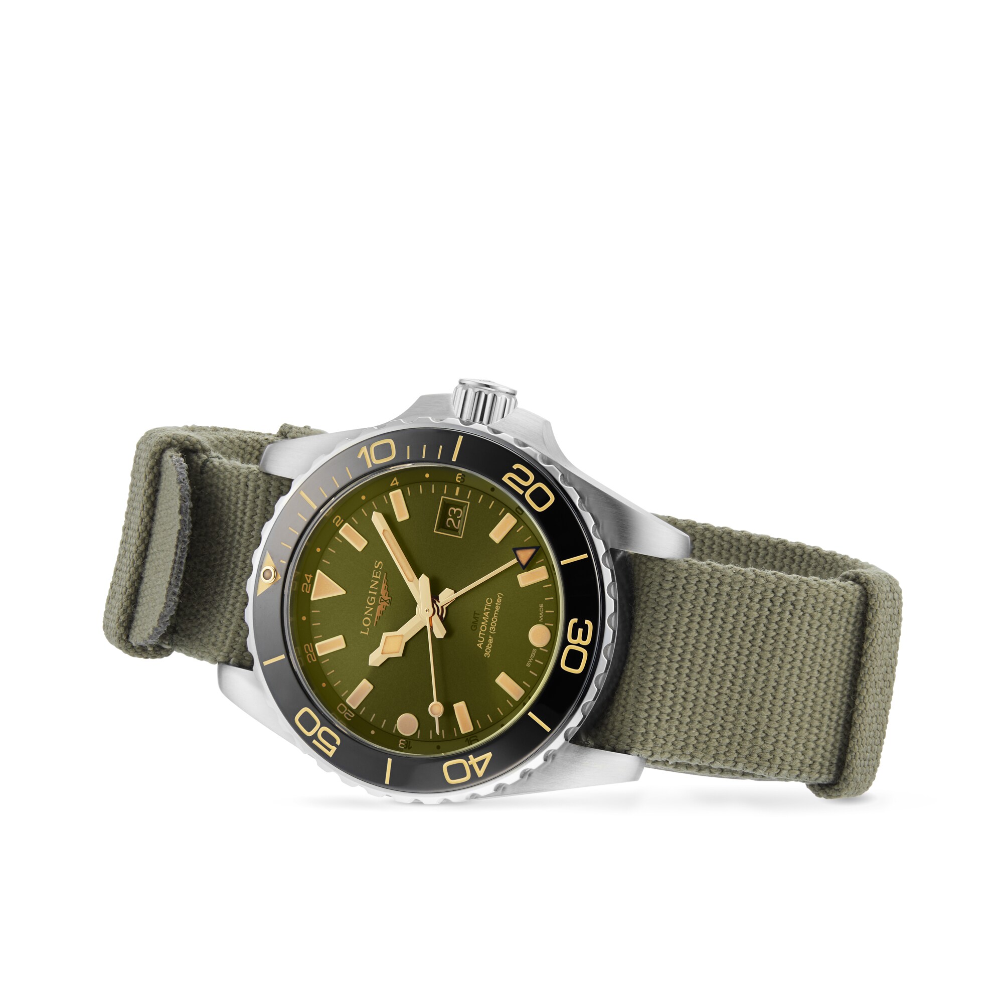 Longines HydroConquest L37904062 Stainless Steel and Ceramic Automatic Green