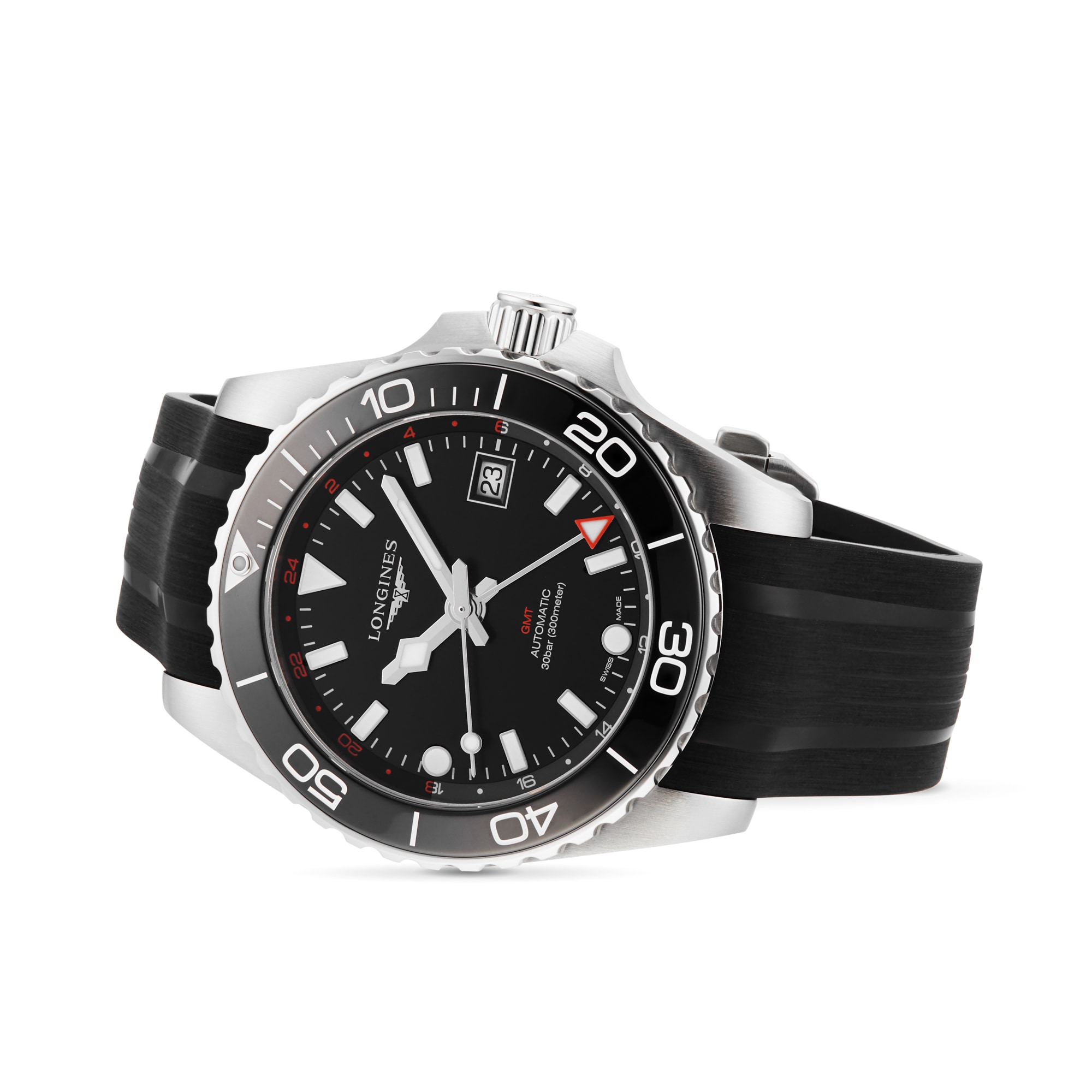Longines HydroConquest L37904569 Stainless Steel and Ceramic Automatic Black